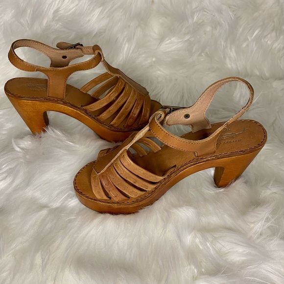 Free People Brown Strappy Block Heels - Picture 3 of 3
